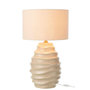 Voir la diapositive 2 : Paris Prix Lampe à Poser en Céramique  Vague  68cm Beige