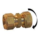 CENTRALE BRICO Raccord droit avec écrou libre à compression laiton F 12 x 17 pour tube en per