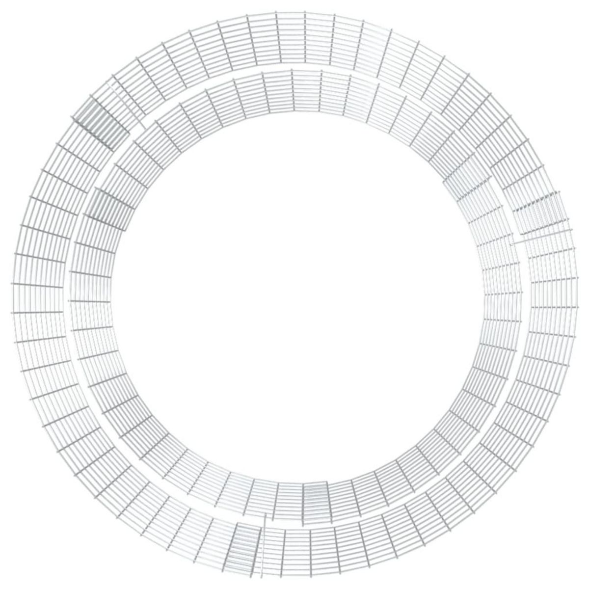 VIDAXL Foyer en gabion Ø 100 cm fer galvanise