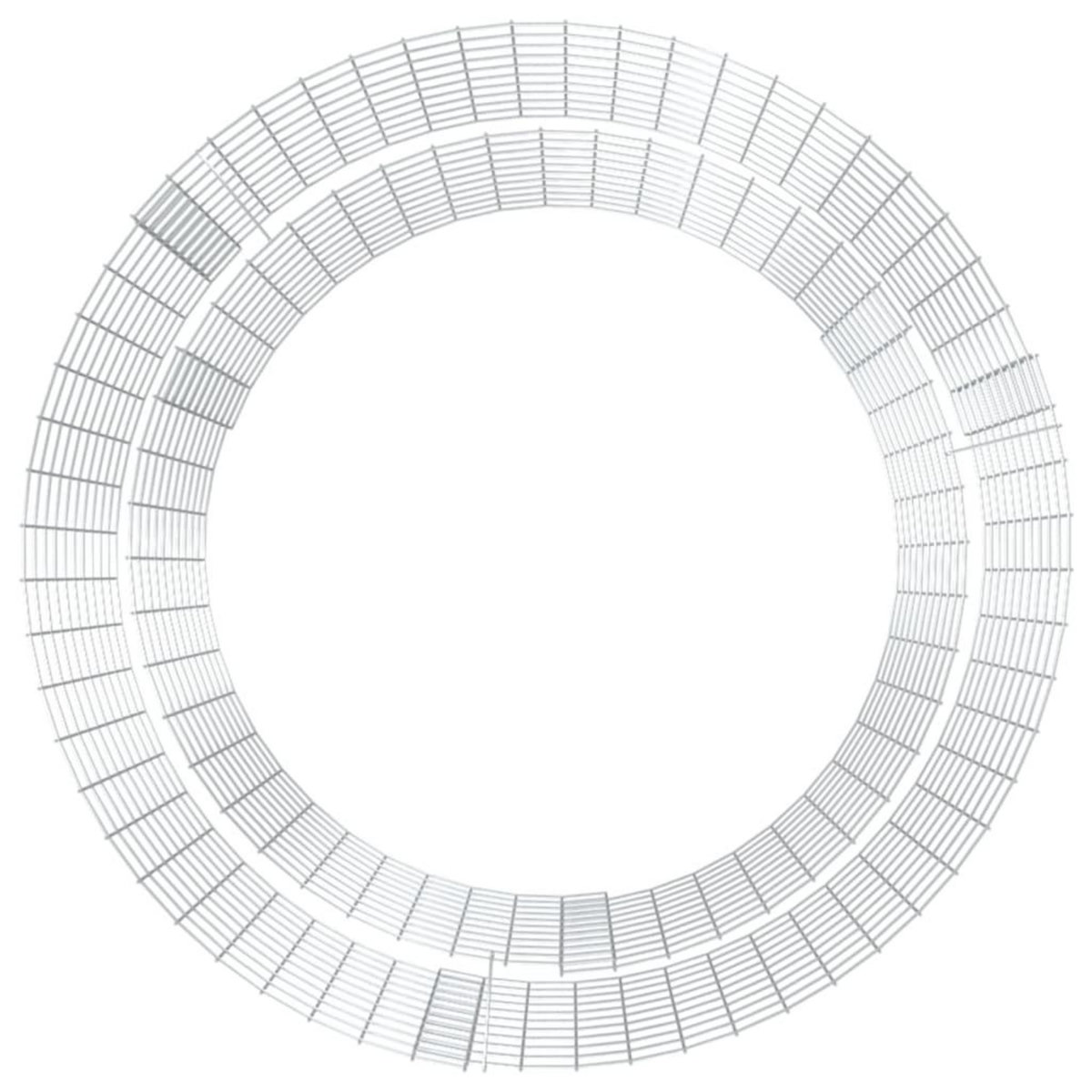 VIDAXL Foyer en gabion Ø 100 cm fer galvanise