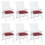 VIDAXL Coussins de chaise 6 pcs rouge bordeaux 50x50x7 cm tissu oxford