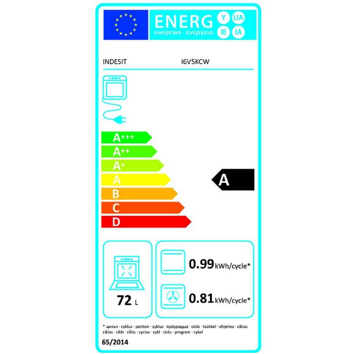 BRANDT Cuisinière vitrocéramique 72l 4 feux blanc - I6V5KCW