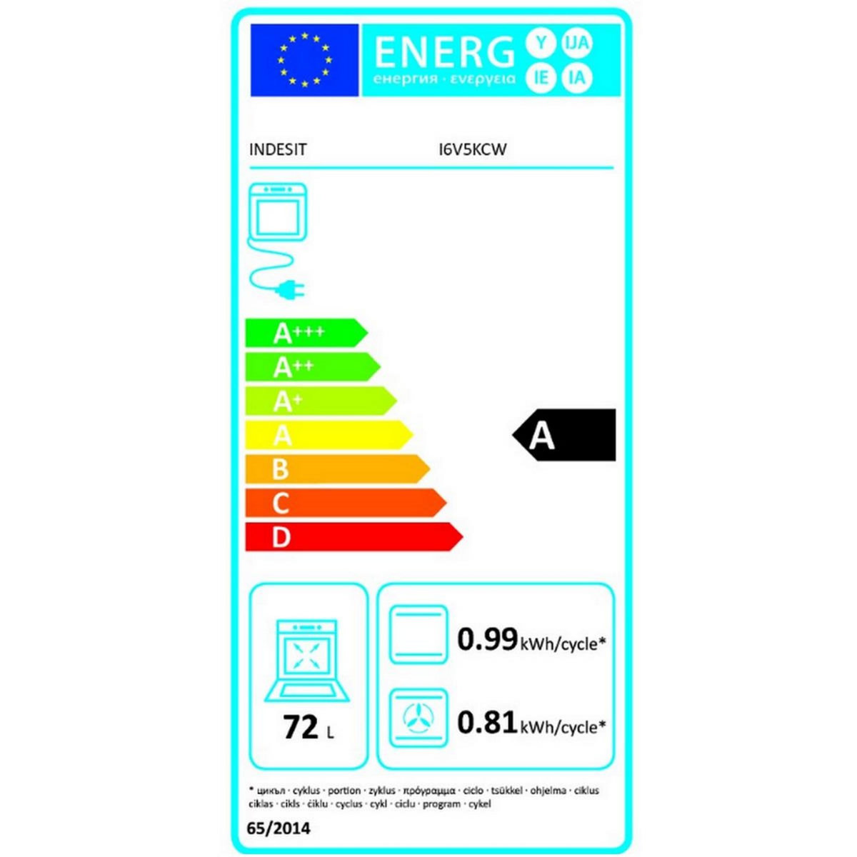BRANDT Cuisinière vitrocéramique 72l 4 feux blanc - I6V5KCW