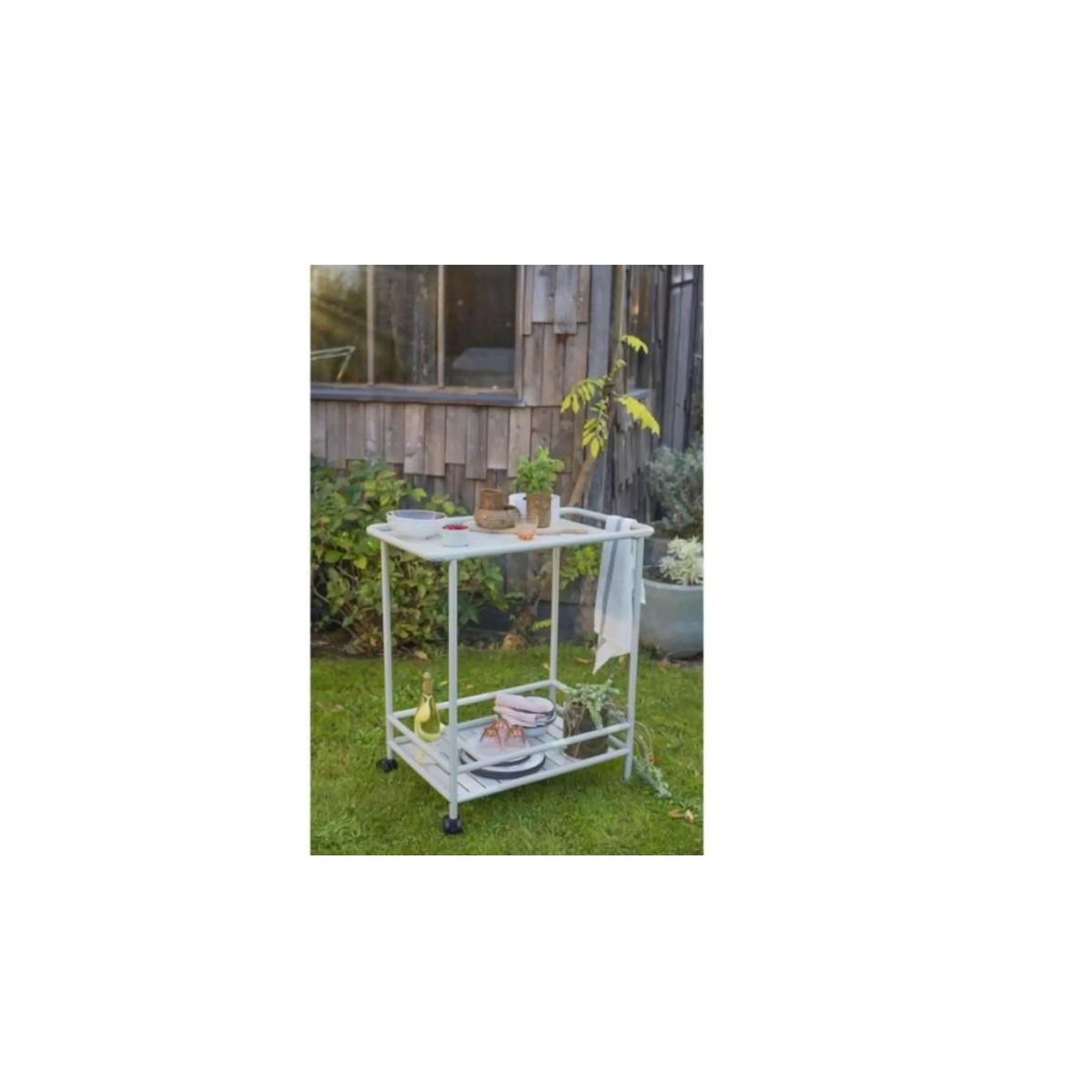 Voir la diapositive 3 : LIVOO Desserte de jardin 61 x 42cm blanc - GS163C