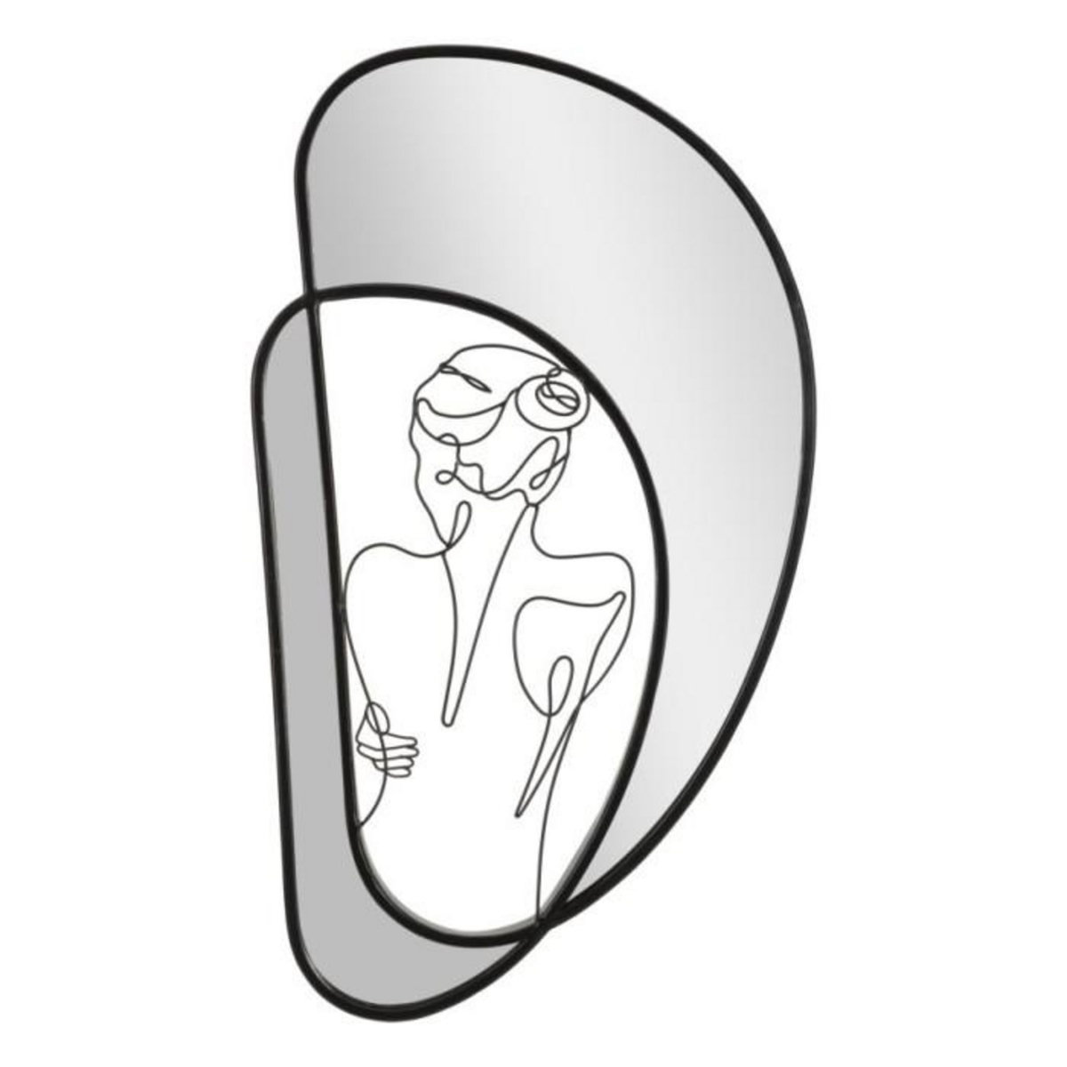 Paris Prix Miroir Mural Design  Nudity  70cm Noir
