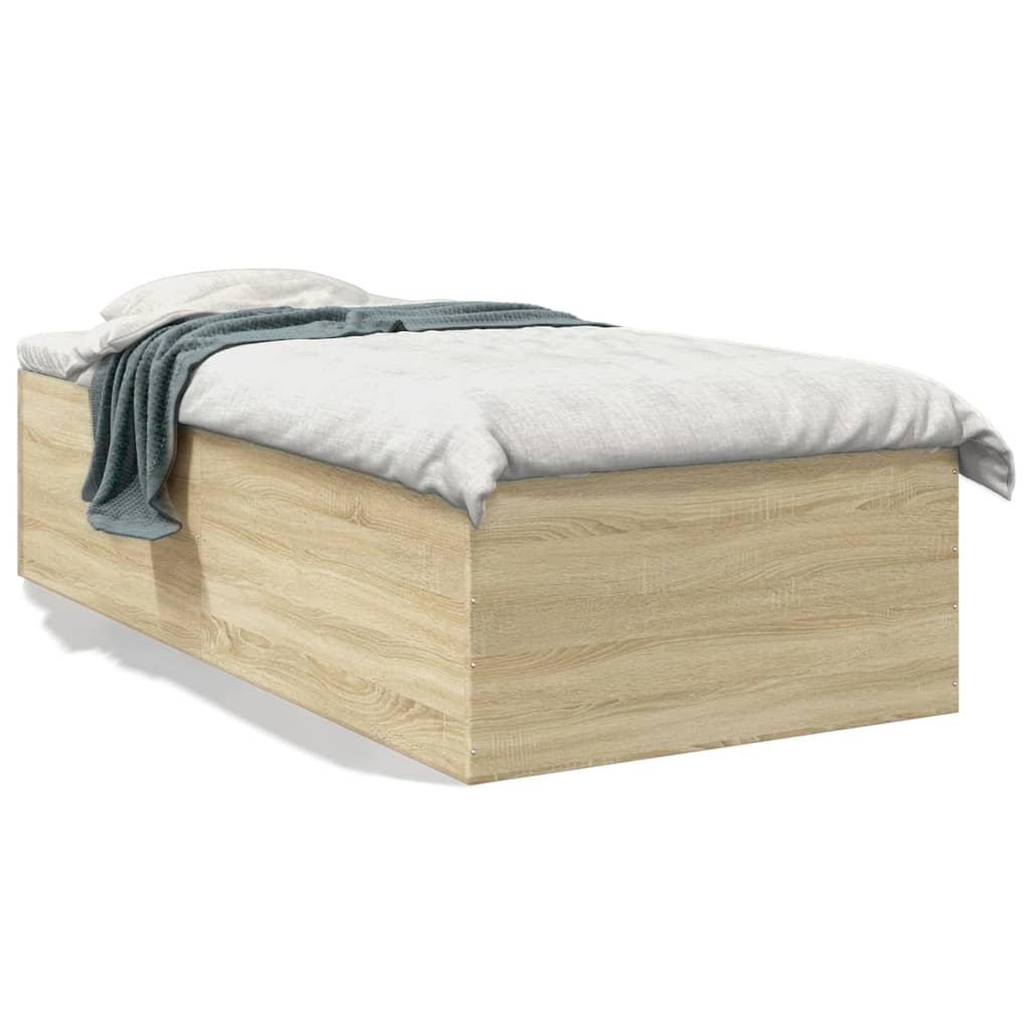 Voir la diapositive 2 : VIDAXL Cadre de lit sans matelas chene sonoma 75x190 cm