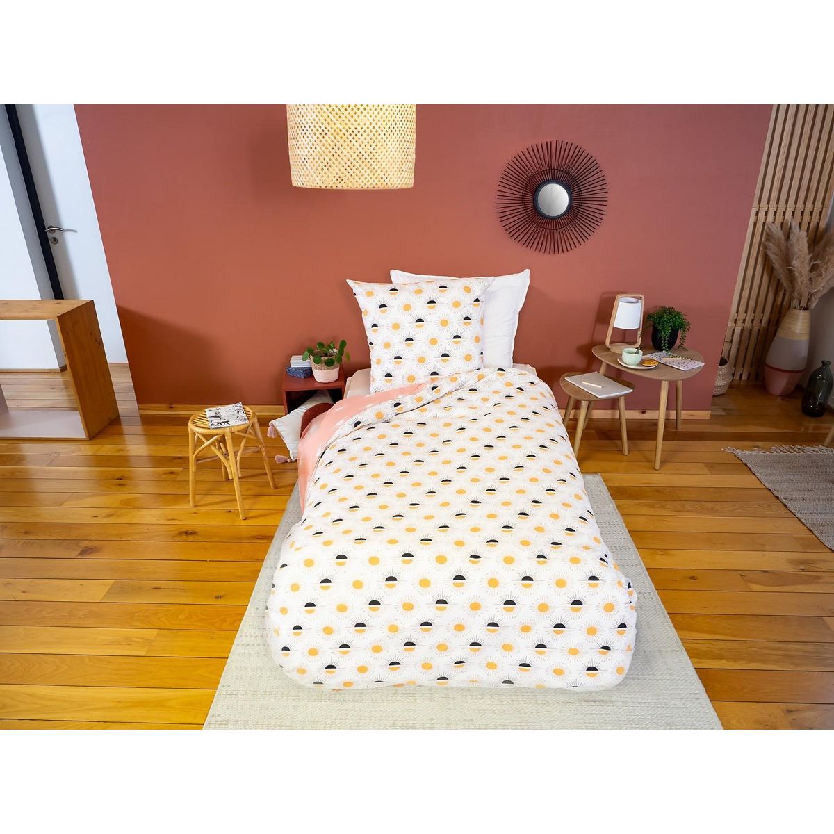 Home collection Parure de couette 2pcs 140x200cm better coton bci terramea