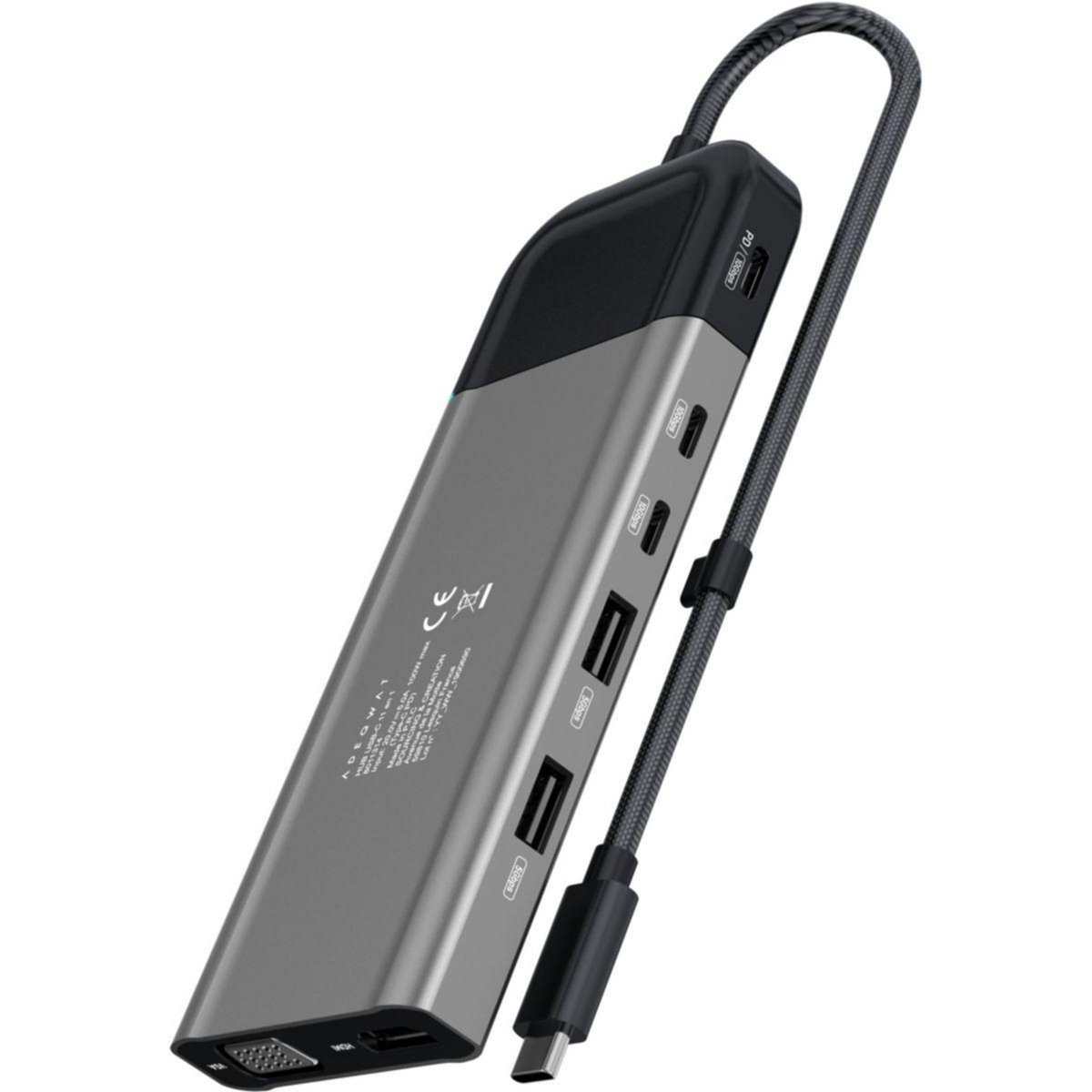 ADEQWAT Hub USB C USB-C / multiports 11 en 1