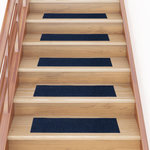 VIDAXL Tapis d'escalier autocollants Rectangulaire 15 pcs 76x20cm Bleu