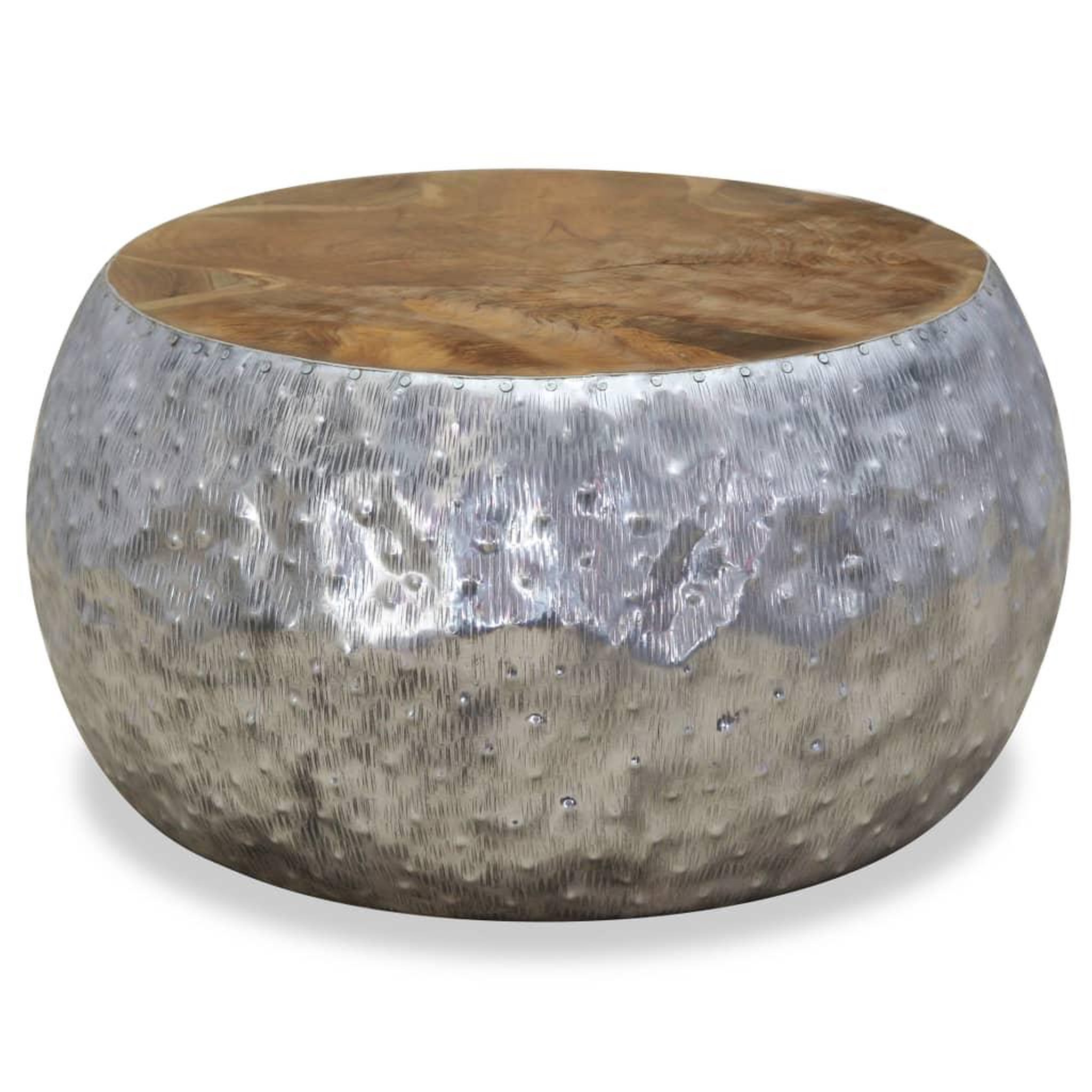 Voir la diapositive 3 : VIDAXL Table basse aluminium teck 60x60x30 cm