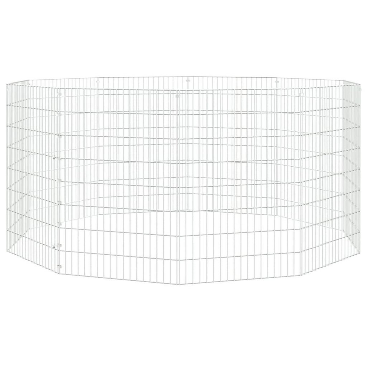 VIDAXL Enclos d'animaux en liberte 10 panneaux 54x80 cm fer galvanise