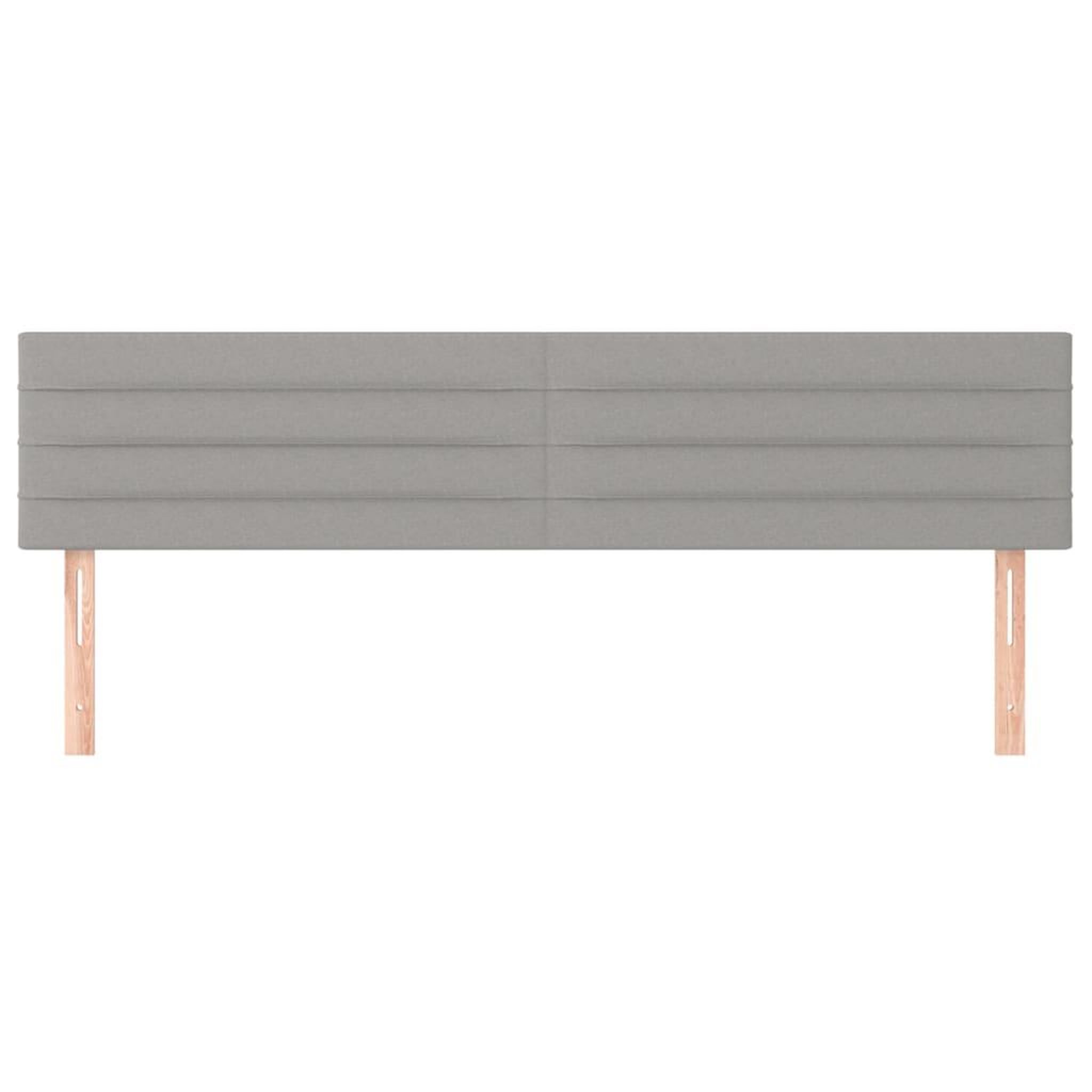 Voir la diapositive 3 : VIDAXL Tetes de lit 2 pcs Gris clair 100x5x78/88 cm Tissu
