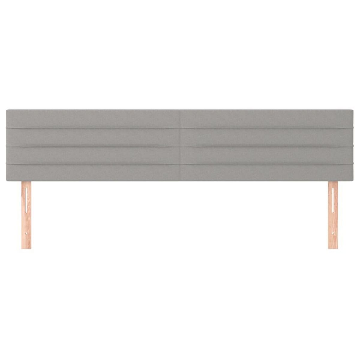 VIDAXL Tetes de lit 2 pcs Gris clair 100x5x78/88 cm Tissu