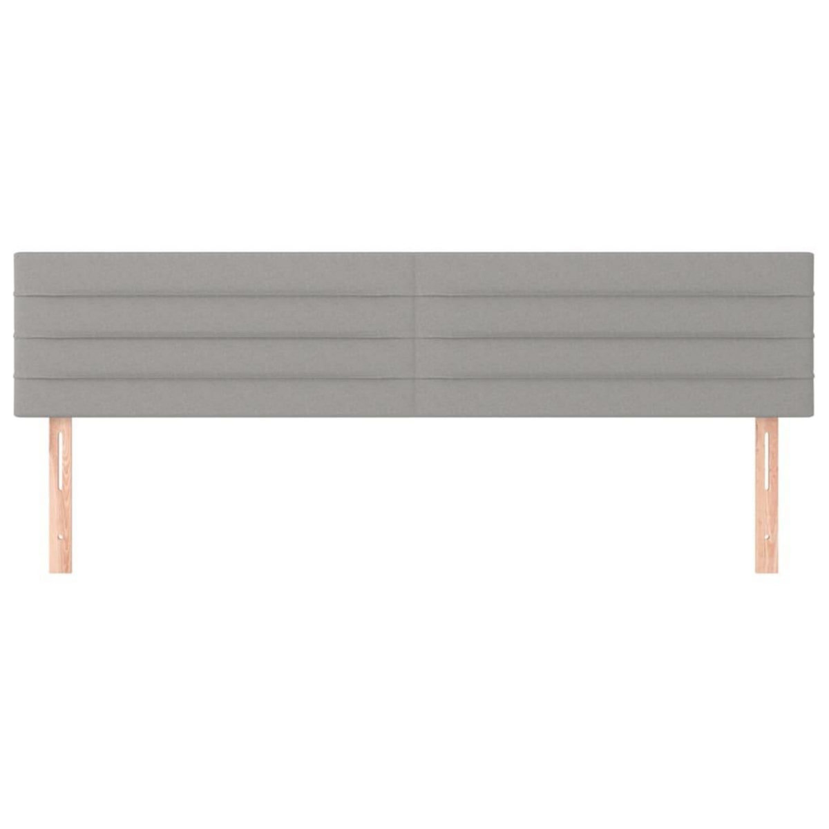 VIDAXL Tetes de lit 2 pcs Gris clair 100x5x78/88 cm Tissu