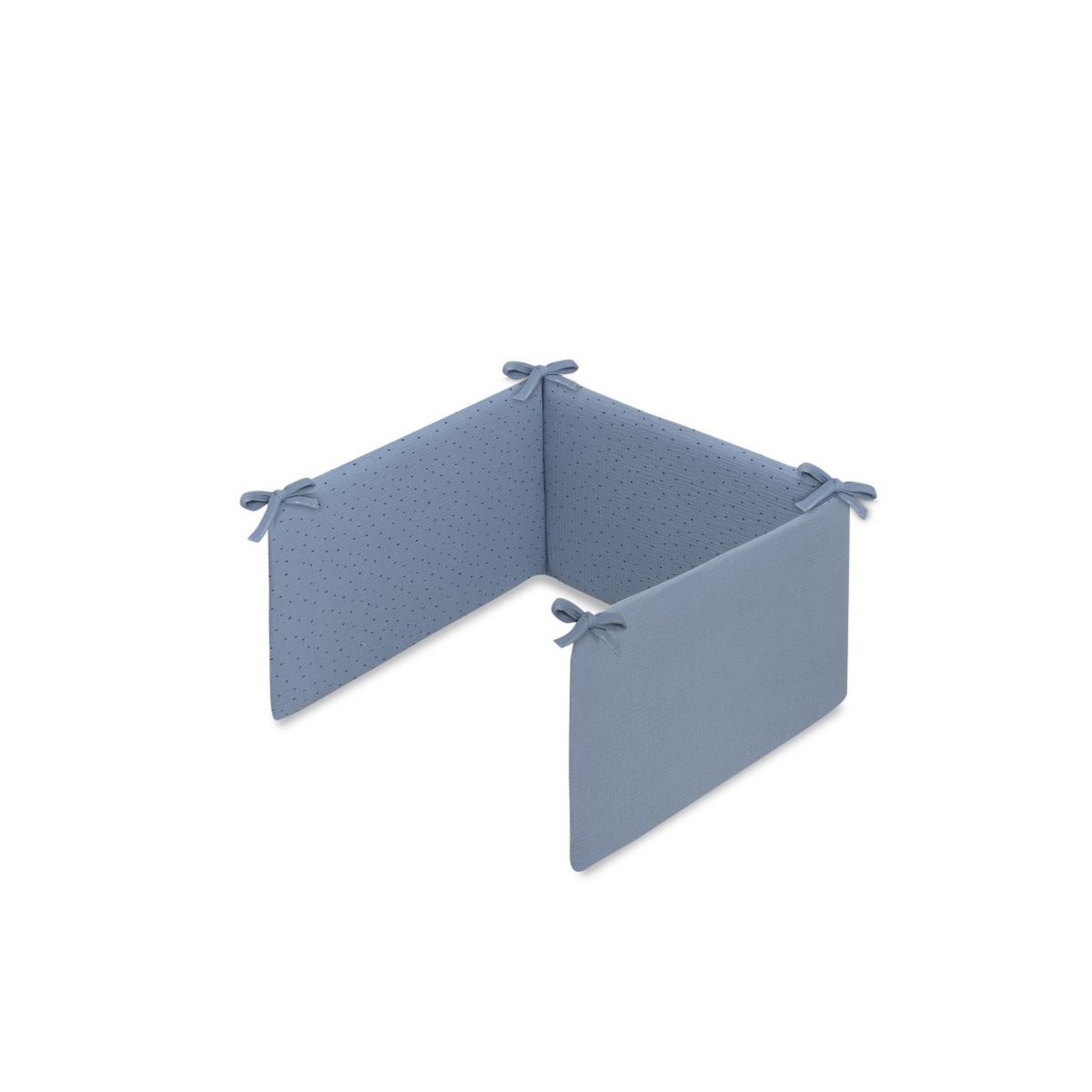 Voir la diapositive 2 : INTERBABY Parure de lit 2 Pcs. Mod. Puntos Bleu Foncé
