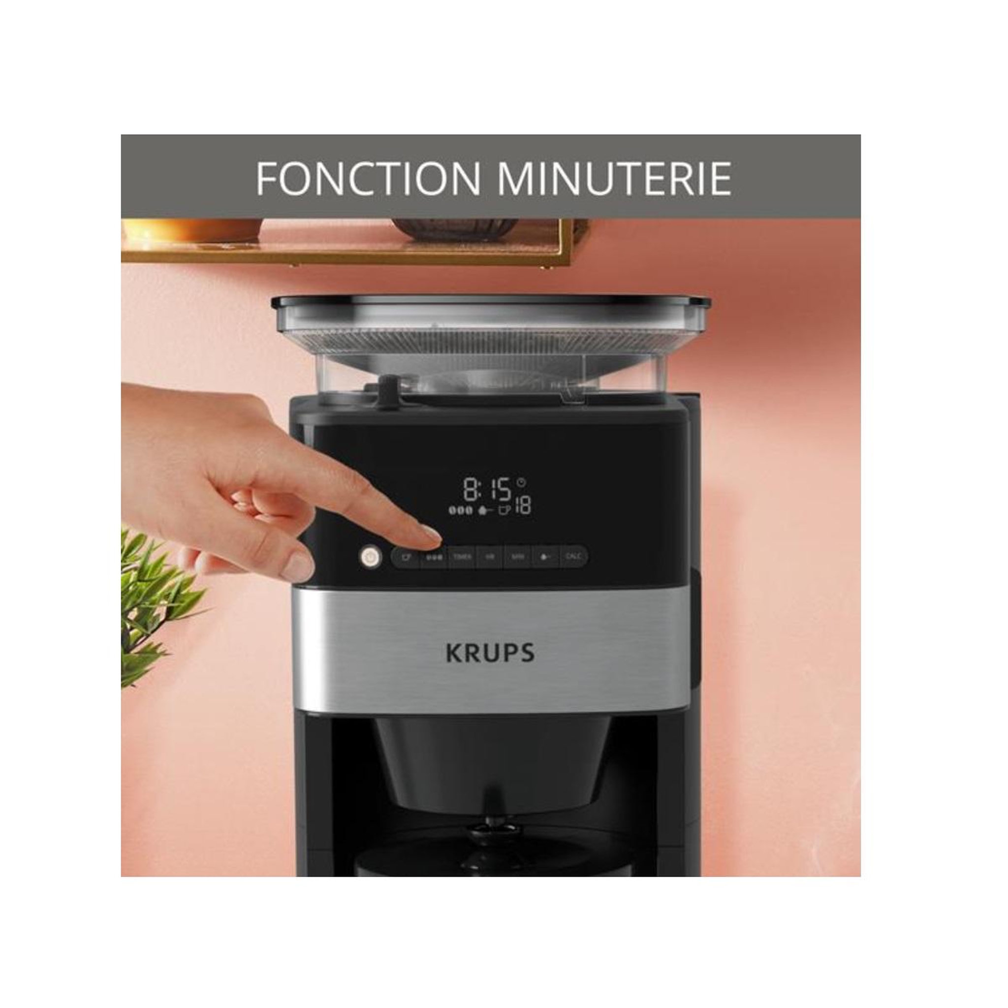 Voir la diapositive 4 : KRUPS Cafetière filtre programmable 10-15 tasses 1000w - km832810