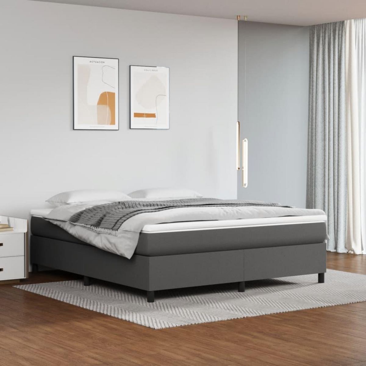 VIDAXL Cadre de lit sans matelas gris 160x200 cm similicuir