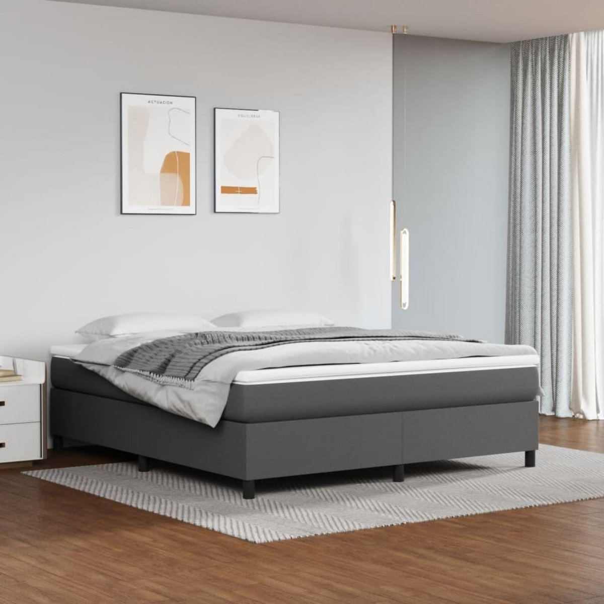 VIDAXL Cadre de lit sans matelas gris 160x200 cm similicuir