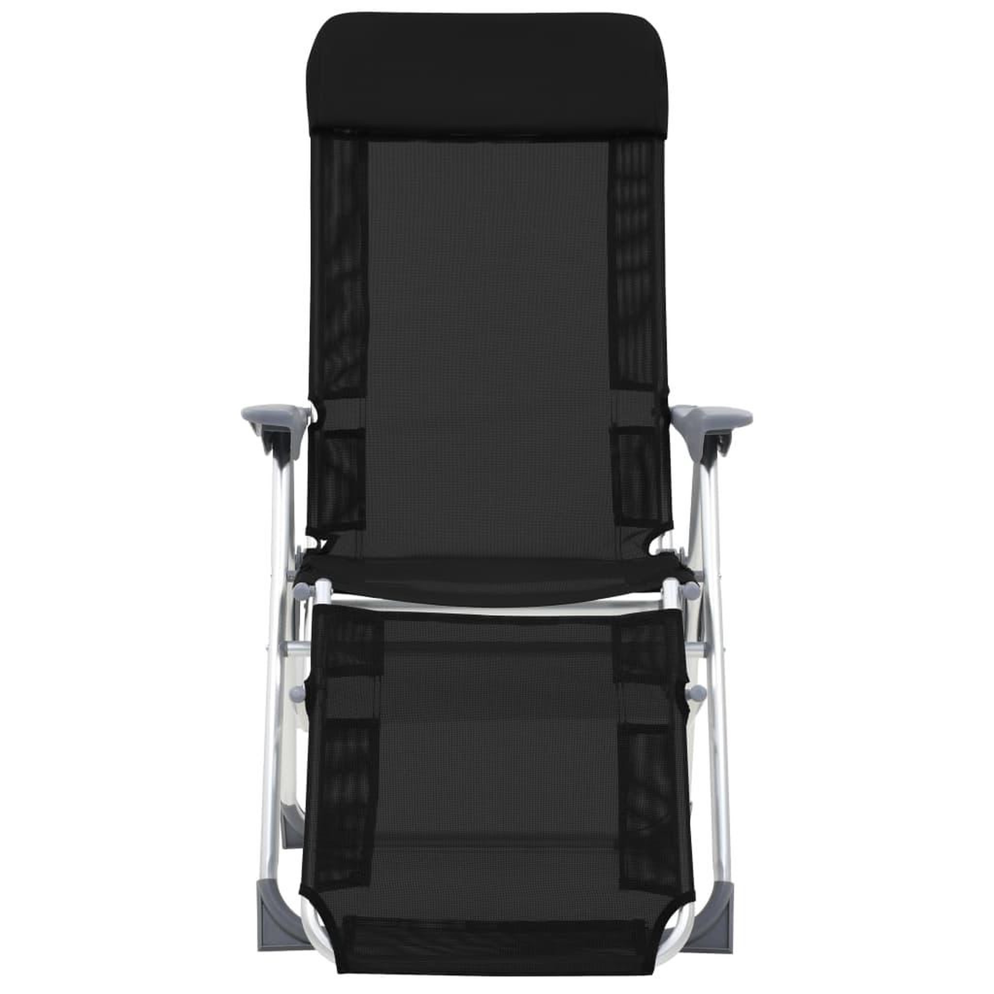 Voir la diapositive 3 : VIDAXL Chaises de camping pliantes et repose-pied lot de 2 textilene