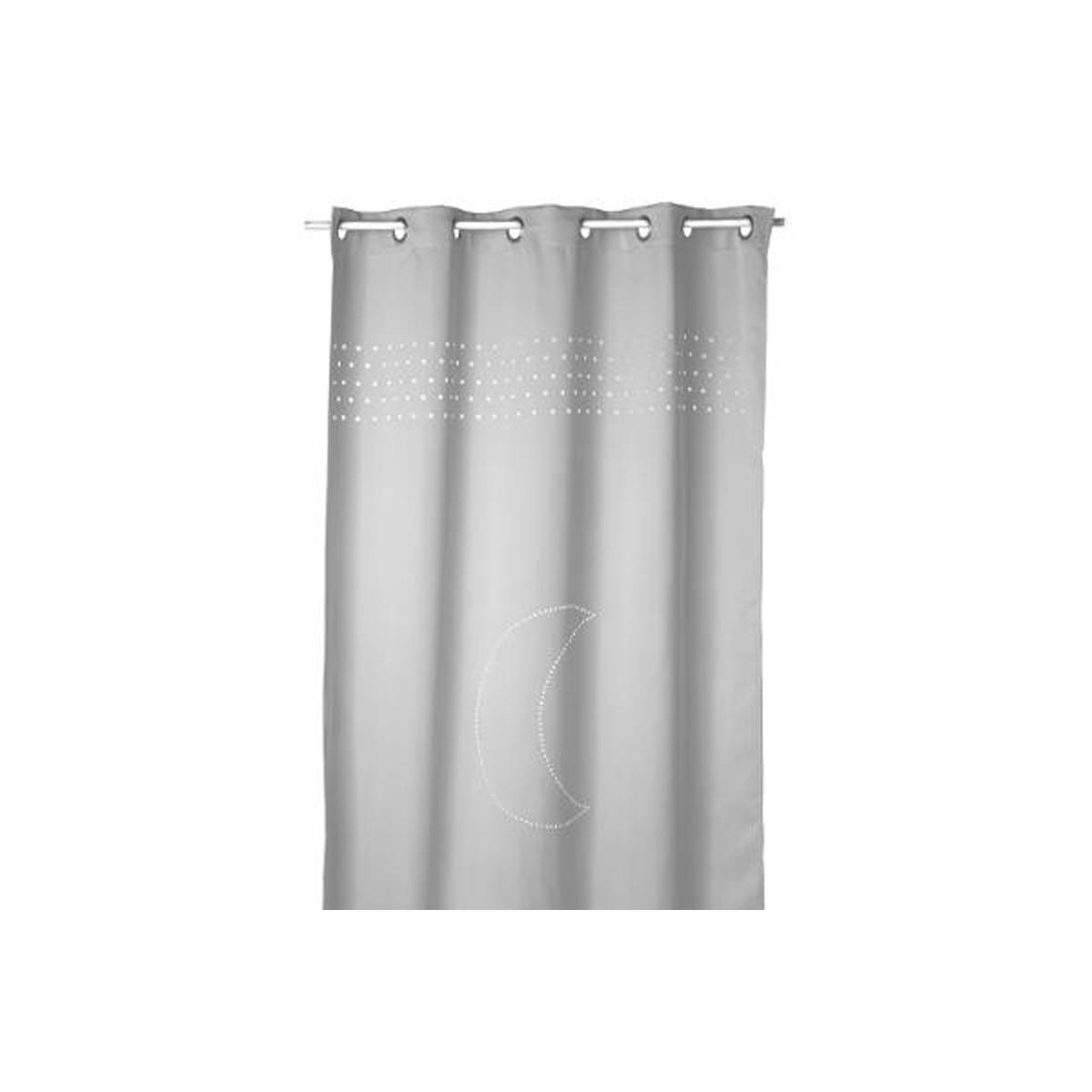 Atmosphera Kids Rideau Occultant  Lune  140x260cm Gris