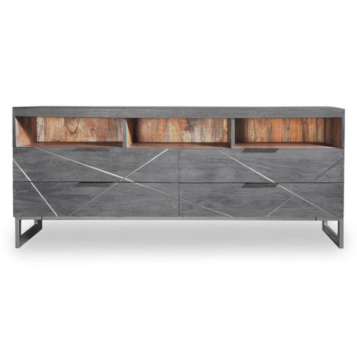 Paris Prix Meuble TV Design en Bois  Paso  150cm Gris