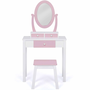 Voir la diapositive 3 : ID MARKET Coiffeuse enfant BETTANY avec miroir et tabouret