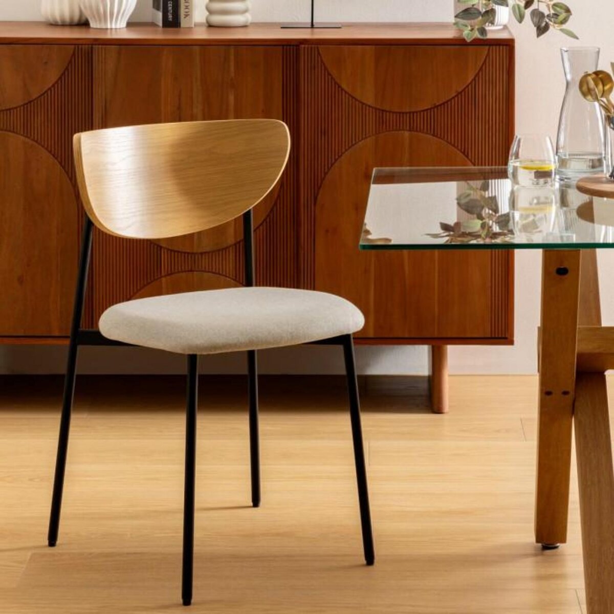 ATMOSPHERA Lot de 2 Chaises Design  Jaisa  81cm Beige