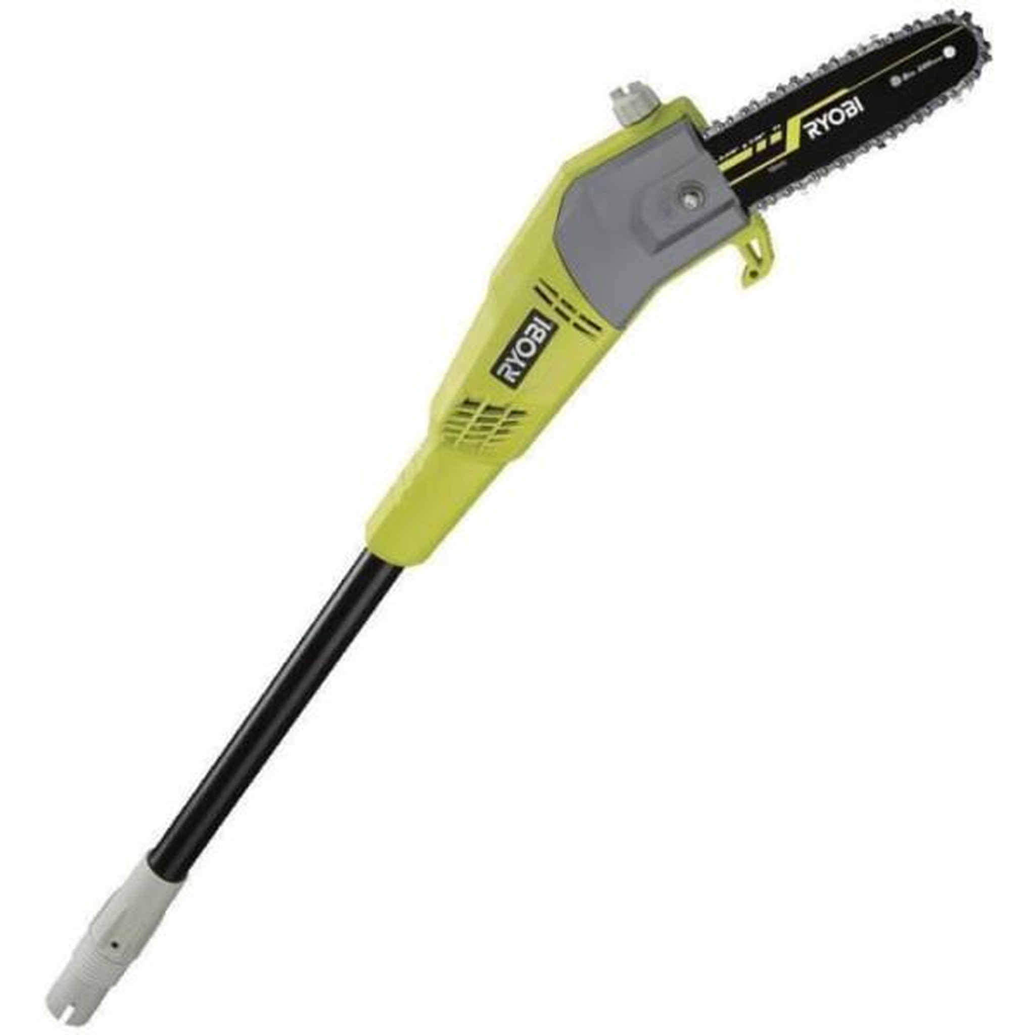 Voir la diapositive 3 : Ryobi RYOBI - Elagueur sur perche 750 W - guide 20 cm incliné a 15°- 10 m/s - tube d'extension 90 cm - guide incliné a 15° - RPP75
