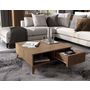 Voir la diapositive 2 : BEST MOBILIER Portmore - table basse - effet bois - 1 tiroir et 1 niche - 80 cm