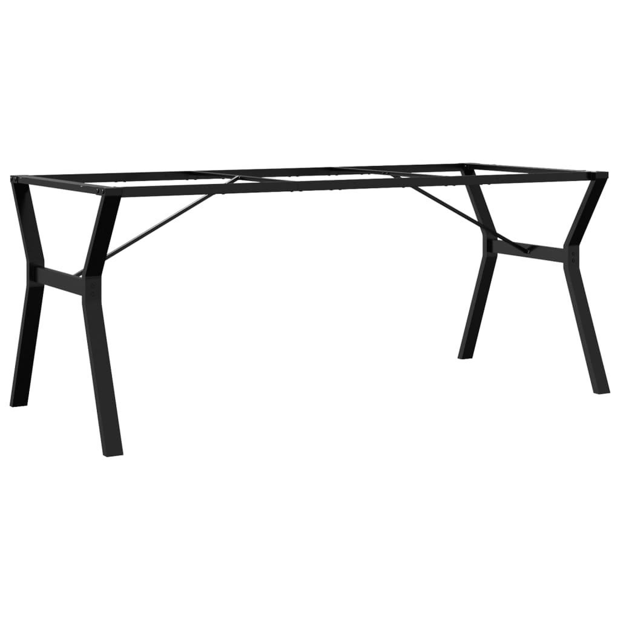 Voir la diapositive 2 : VIDAXL Pieds de table a manger cadre en Y 180x80x73 cm acier