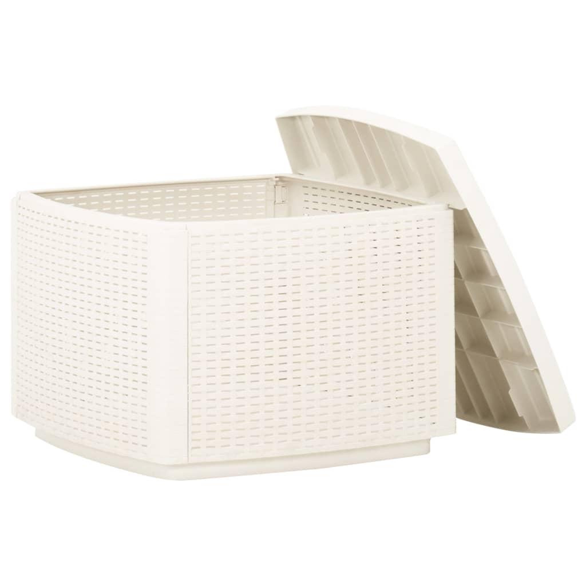Voir la diapositive 4 : VIDAXL Table de jardin blanc 53x53x40 cm plastique