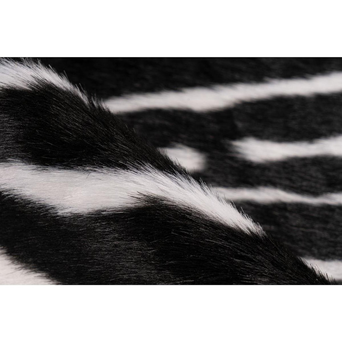 Paris Prix Tapis Imitation Peau de Zèbre  Desert  160x230cm Noir & Blanc