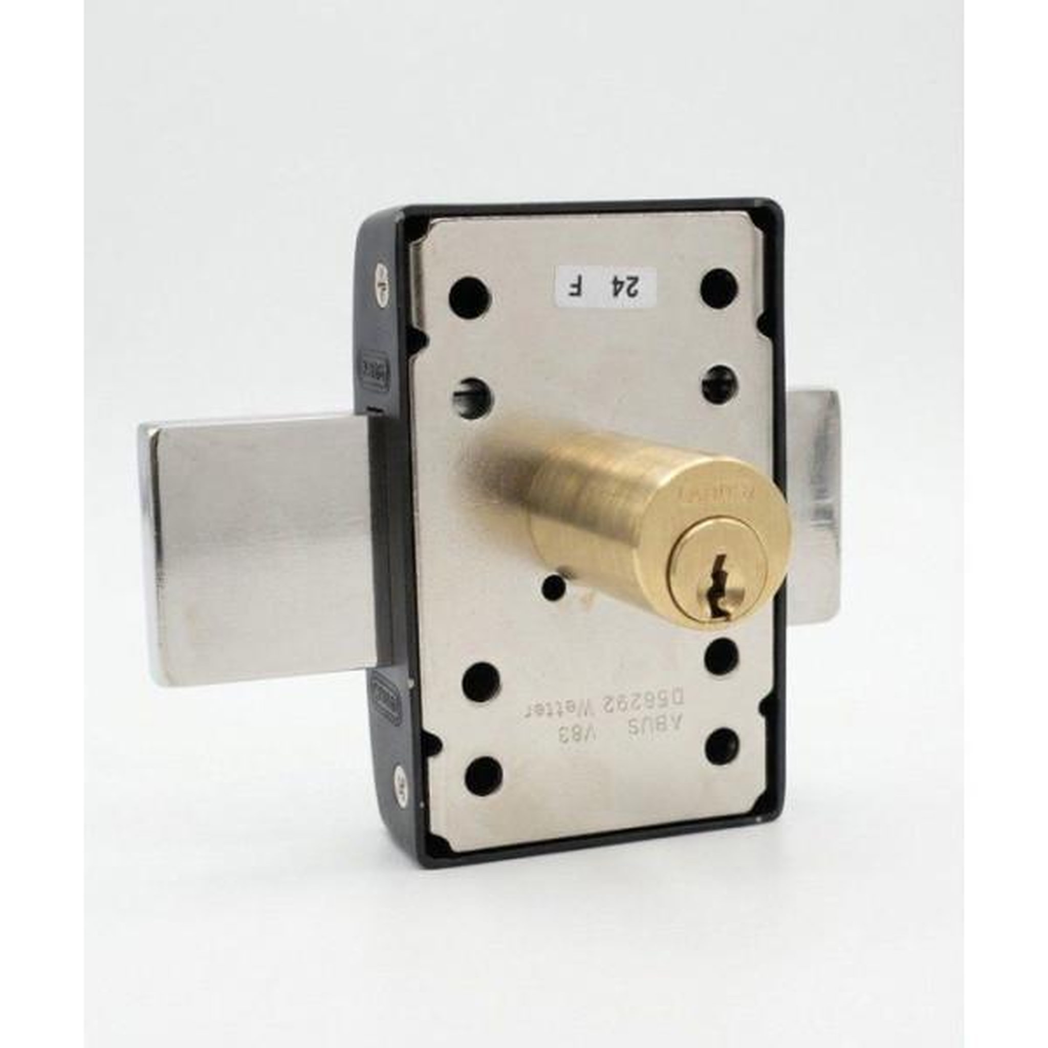 Voir la diapositive 3 : ABUS Verrou de porte - ABUS - V83 CB 40 BK - a bouton - Noir - Coffre acier