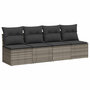 Voir la diapositive 4 : VIDAXL Salon de jardin avec coussins 10 pcs gris resine tressee