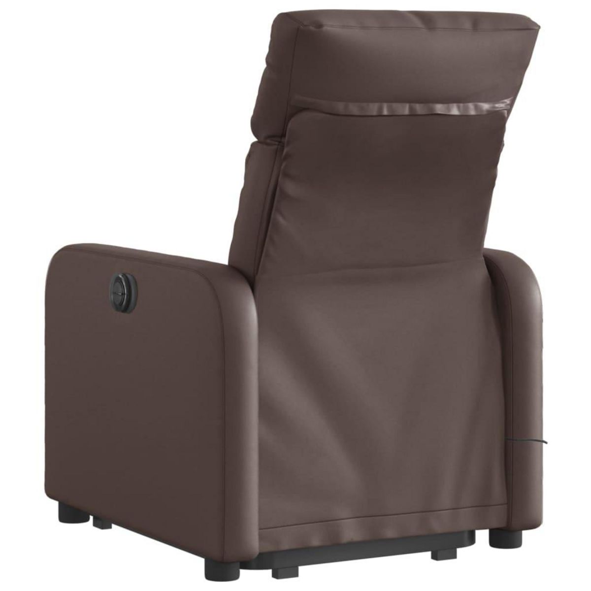 VIDAXL Fauteuil inclinable de massage electrique marron similicuir