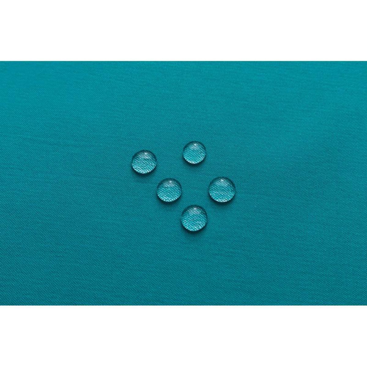 UNIVERS DECOR Nappe enduite avec traitement antitache Bleu Paon rectangulaire 145 x 240 cm