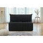Voir la diapositive 2 : MARKET24 Banquette BZ - 2 places - Tissu Anthracite - 143 x 106 x 92 cm - Matelas BULTEX - BECCI