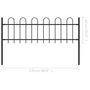 Voir la diapositive 5 : VIDAXL Cloture de jardin avec dessus en cerceau Acier 1,7 m Noir