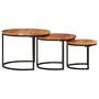 Voir la diapositive 3 : VIDAXL Tables gigognes 3 pcs bois massif d'acacia