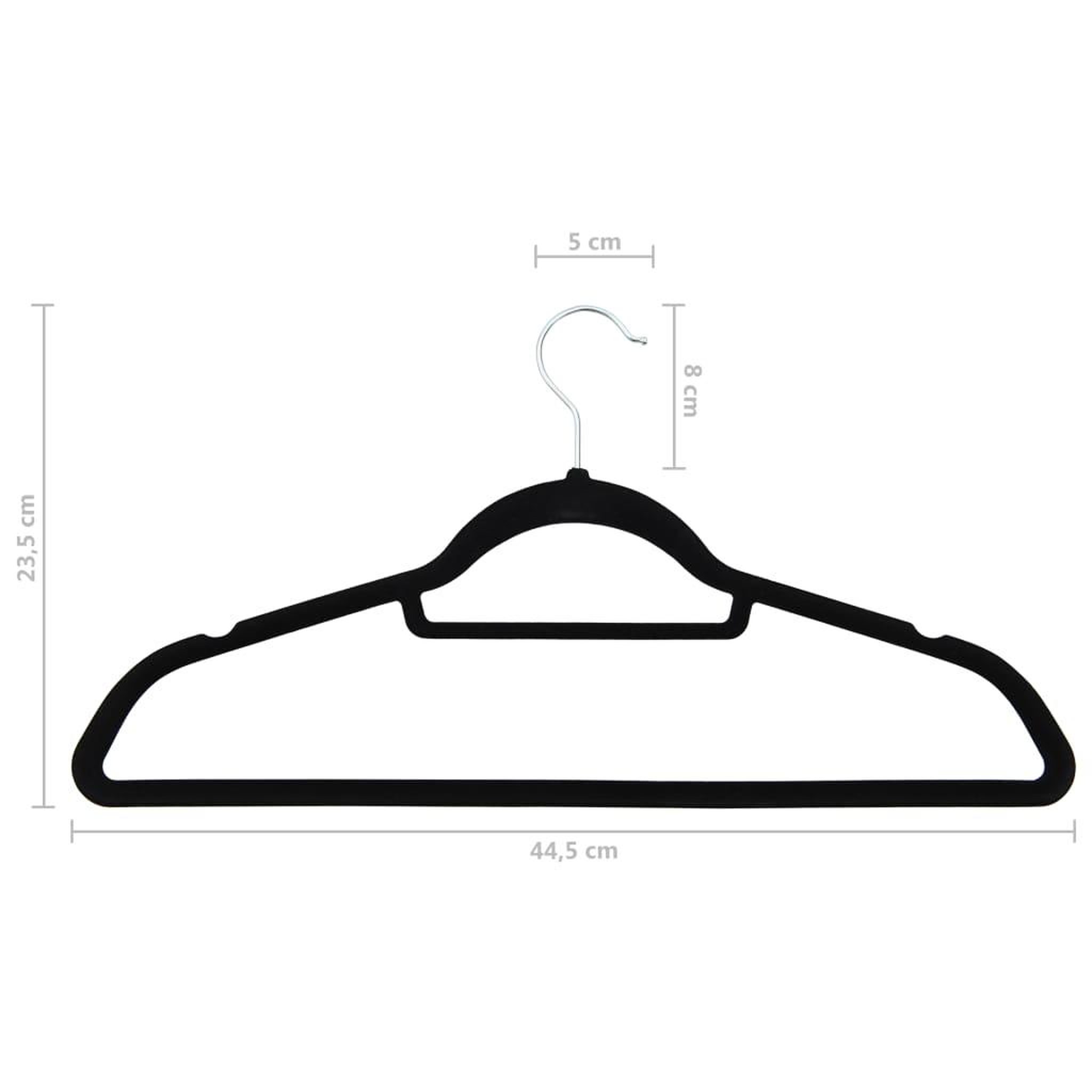 Voir la diapositive 6 : VIDAXL Cintres antiderapants 50 pcs Noir Velours
