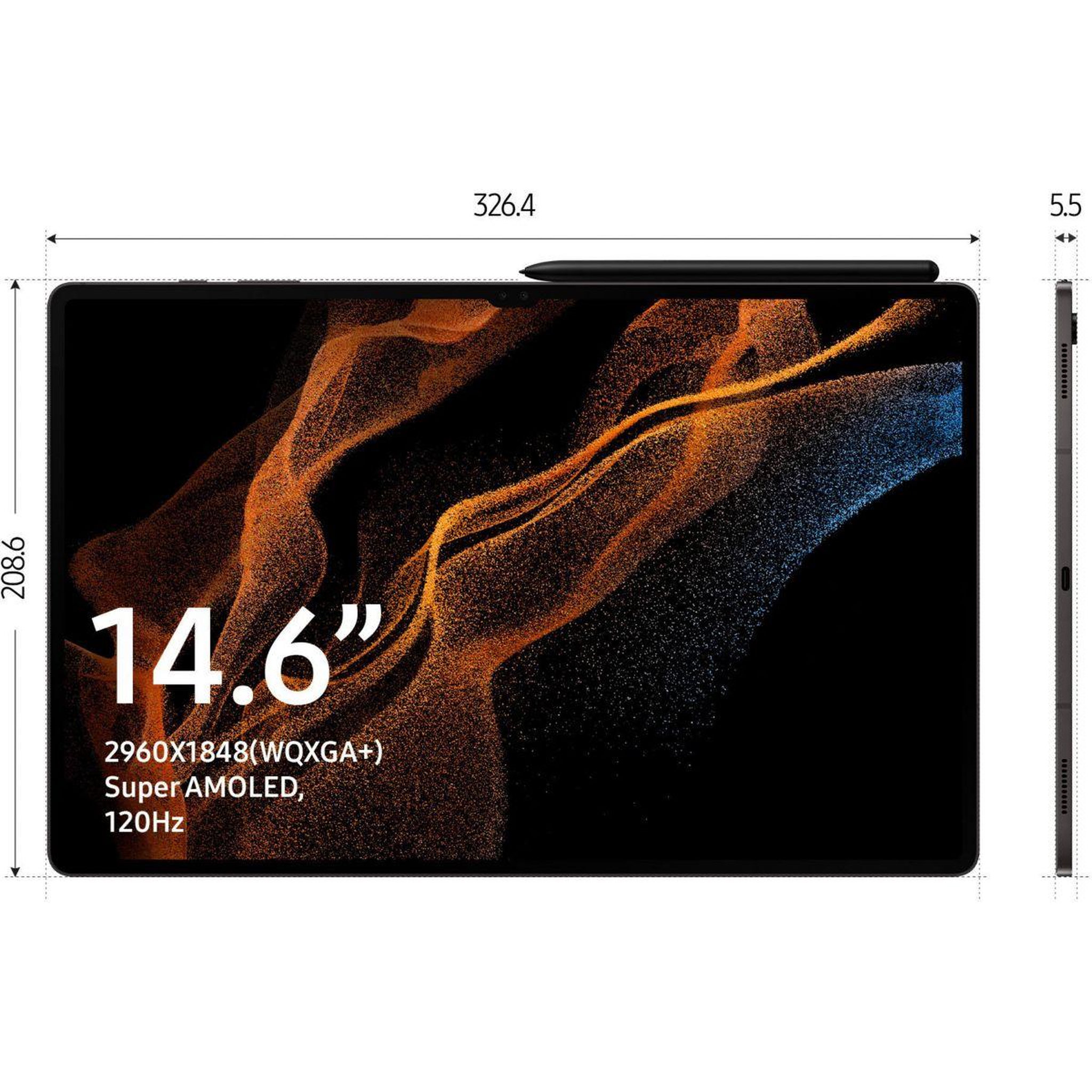 Voir la diapositive 4 : Samsung Tablette Android Galaxy Tab S8 Ultra 14.6 Wifi 128Go Anth