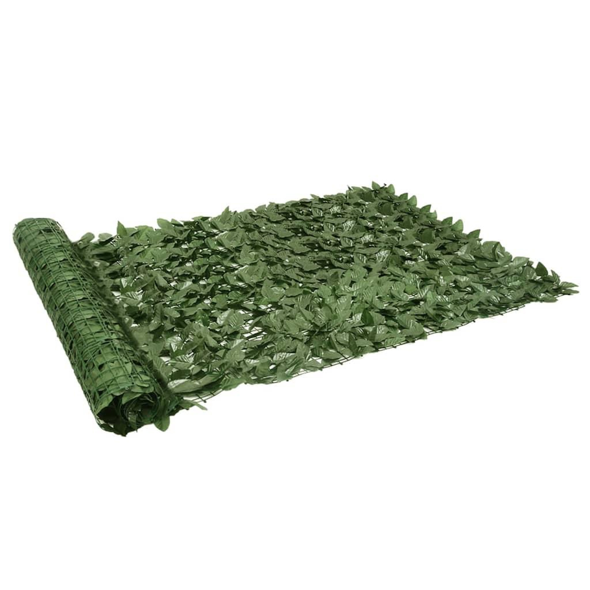 Voir la diapositive 2 : VIDAXL Ecran de balcon avec feuilles vert fonce 300x150 cm