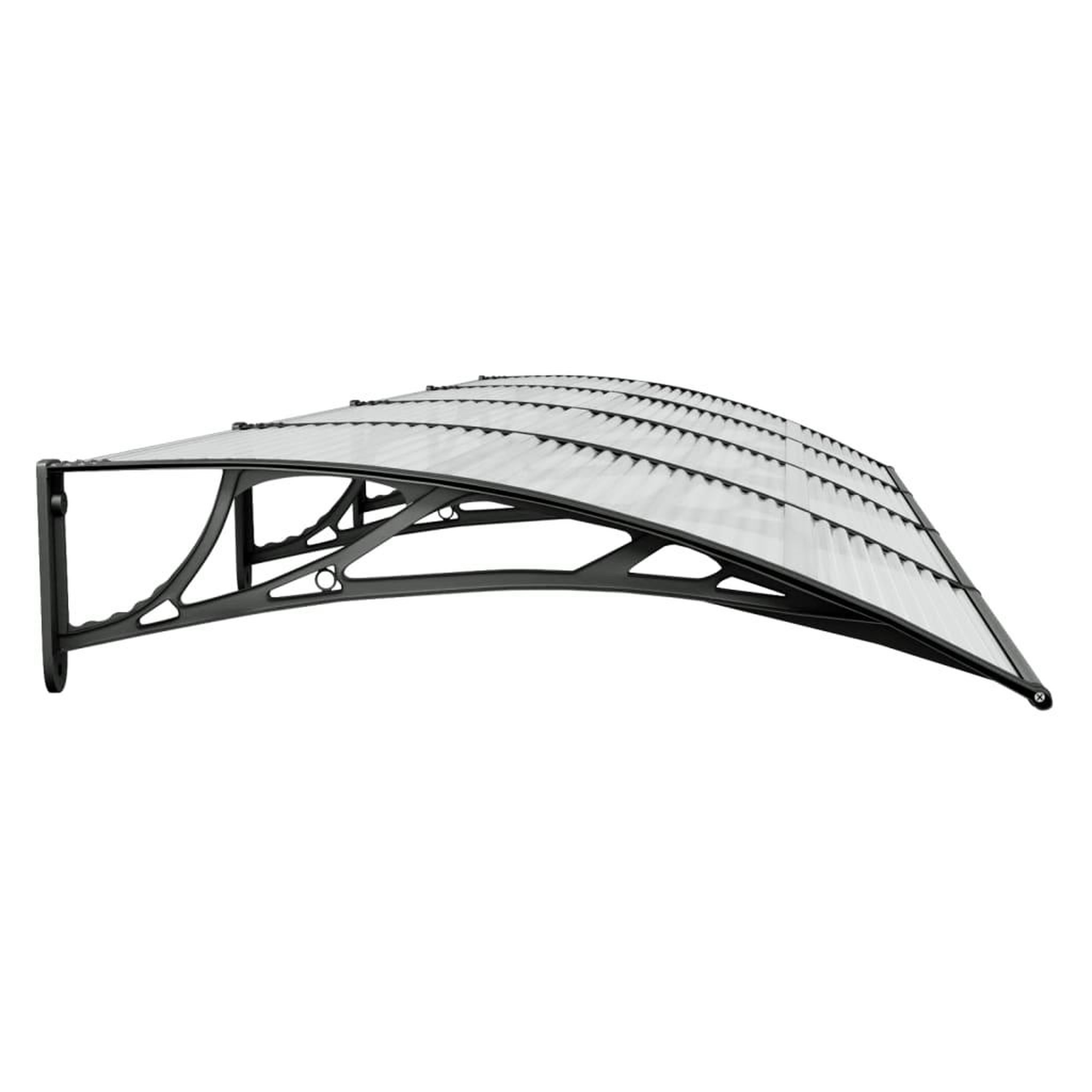 Voir la diapositive 4 : VIDAXL Auvent de porte Noir 350x100 cm Polycarbonate