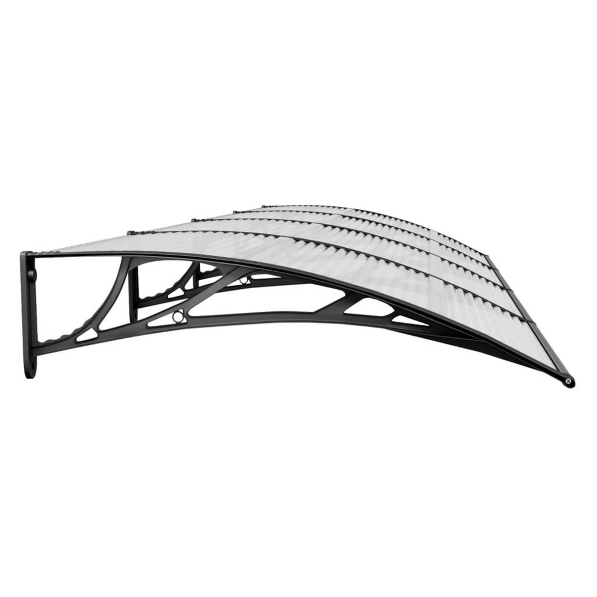 VIDAXL Auvent de porte Noir 350x100 cm Polycarbonate