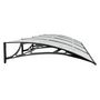 Voir la diapositive 4 : VIDAXL Auvent de porte Noir 350x100 cm Polycarbonate