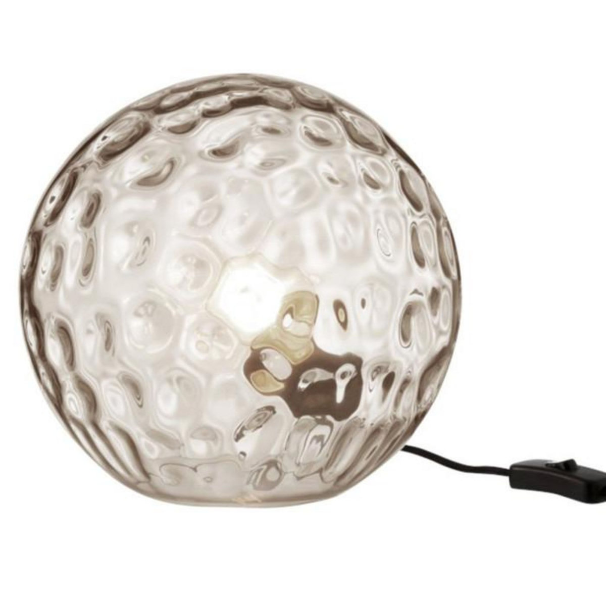 Paris Prix Lampe à Poser en Verre Design  Bollie  44cm Gris