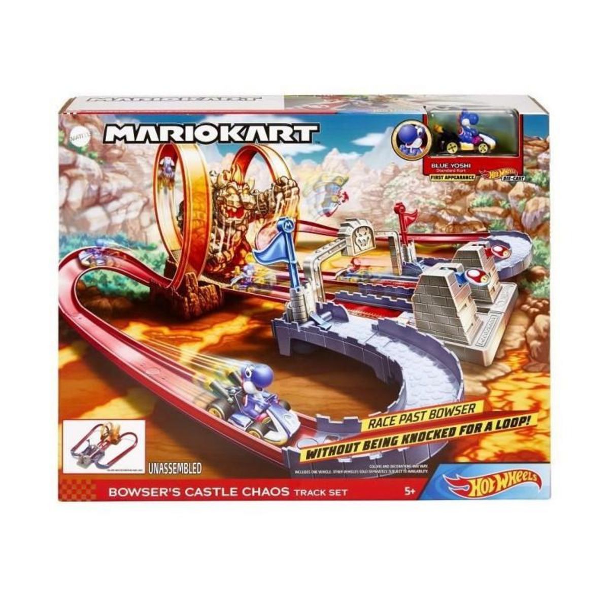 Hot Wheels HOT WHEELS Mario Kart Course Chaotique Château de Bowser