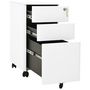 Voir la diapositive 5 : VIDAXL Classeur mobile Blanc 30x45x59 cm Acier