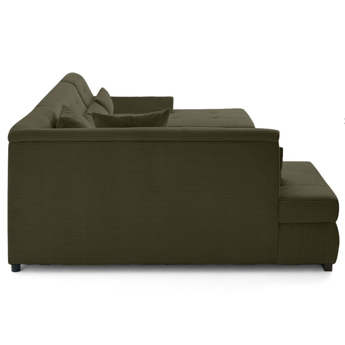 LISA DESIGN Vermont s - canapé panoramique d'angle gauche 7 places en velours côtelé