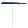 Voir la diapositive 3 : VIDAXL Parasol de jardin avec mat en aluminium 2x1,5 m Bleu azure